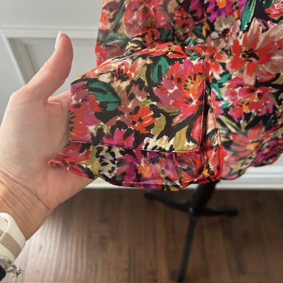 MISA Los Angeles Floral Print Long Sleeve Blouse - Picture 3 of 5